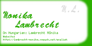 monika lambrecht business card